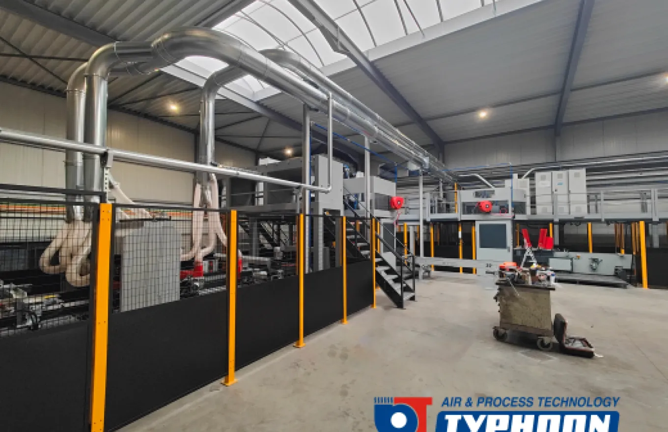Afzuiging palletproductielijn