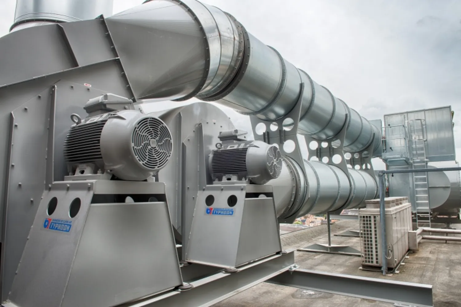 Luchtrecuperatie industriële installatie