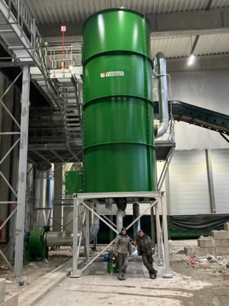 Ontstoffing shredders en transportbanden