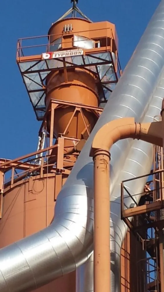 Pneumatisch transport met cyclofilter